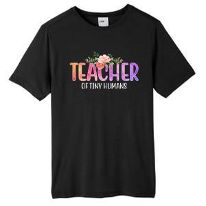 Teacher Of Tiny Humans Floral Tall Fusion ChromaSoft Performance T-Shirt