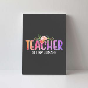 Teacher Of Tiny Humans Floral Canvas