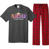 Teacher Of Tiny Humans Floral Pajama Set