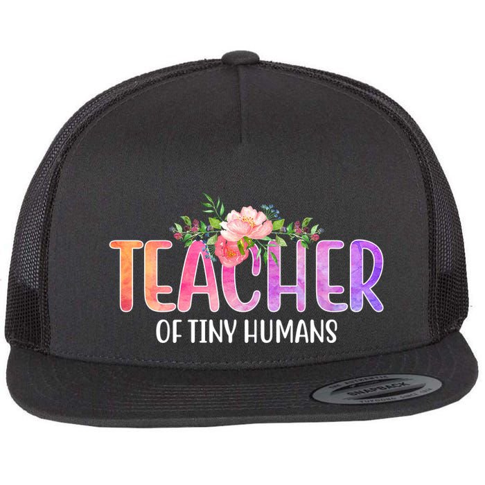 Teacher Of Tiny Humans Floral Flatbill Hat