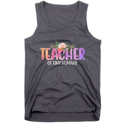 Teacher Of Tiny Humans Floral Tank Top