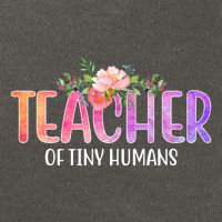 Teacher Of Tiny Humans Floral Cotton Canvas Backpack
