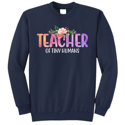 Teacher Of Tiny Humans Floral Sweatshirt