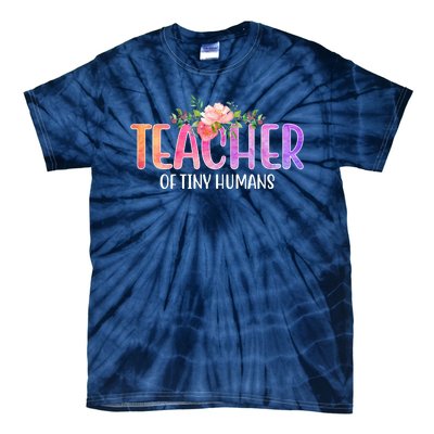 Teacher Of Tiny Humans Floral Tie-Dye T-Shirt