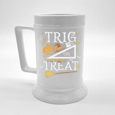 Trig Or Treat Halloween Math Students Teachers Fun Beer Stein