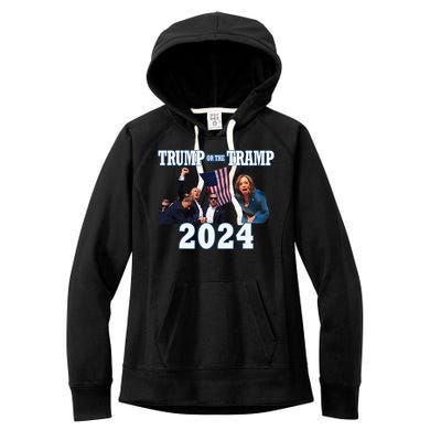 Trump Or The Tramp 2024 Vote For Trump Trump Vance 2024 Women's Fleece Hoodie