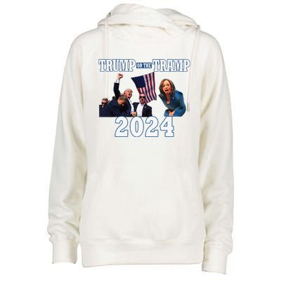 Trump Or The Tramp 2024 Vote For Trump Trump Vance 2024 Womens Funnel Neck Pullover Hood