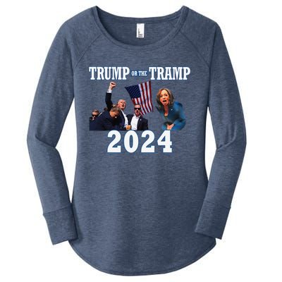 Trump Or The Tramp 2024 Vote For Trump Trump Vance 2024 Women's Perfect Tri Tunic Long Sleeve Shirt