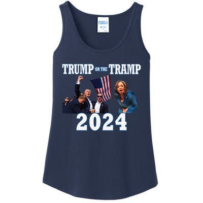 Trump Or The Tramp 2024 Vote For Trump Trump Vance 2024 Ladies Essential Tank