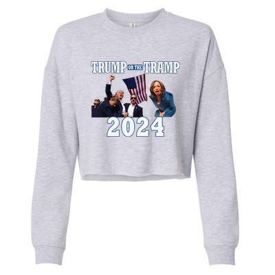 Trump Or The Tramp 2024 Vote For Trump Trump Vance 2024 Cropped Pullover Crew