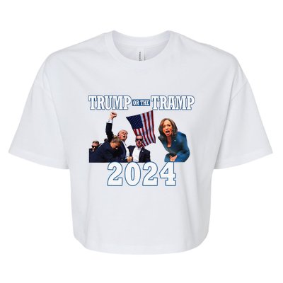 Trump Or The Tramp 2024 Vote For Trump Trump Vance 2024 Bella+Canvas Jersey Crop Tee