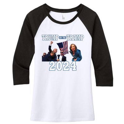 Trump Or The Tramp 2024 Vote For Trump Trump Vance 2024 Women's Tri-Blend 3/4-Sleeve Raglan Shirt