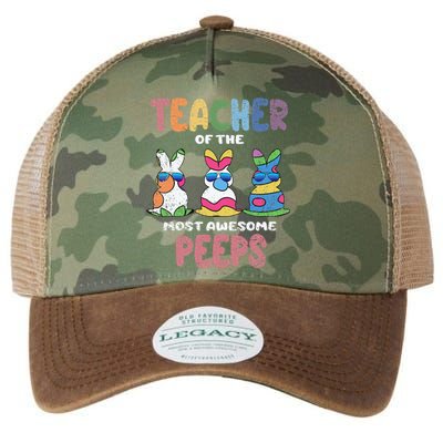 Teacher Of The Most Awesome Easter Bunny Spring Legacy Tie Dye Trucker Hat