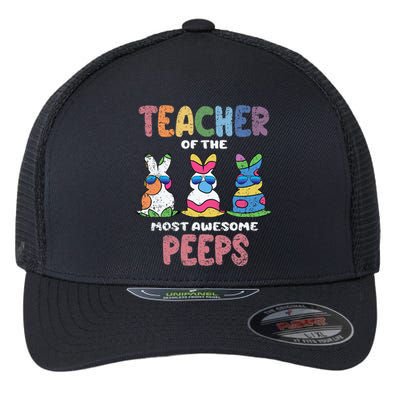 Teacher Of The Most Awesome Easter Bunny Spring Flexfit Unipanel Trucker Cap