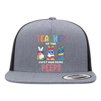 Teacher Of The Most Awesome Easter Bunny Spring Flat Bill Trucker Hat