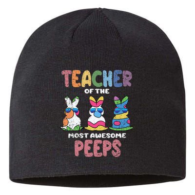 Teacher Of The Most Awesome Easter Bunny Spring Sustainable Beanie