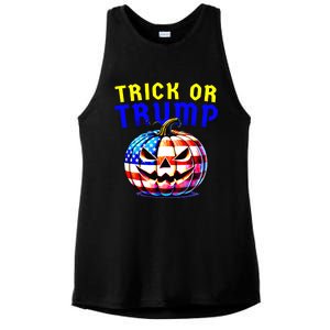 Trick Or Trump Donald Trump 2024 Halloween Pumpkin Ladies PosiCharge Tri-Blend Wicking Tank