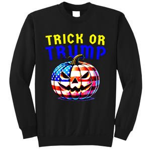 Trick Or Trump Donald Trump 2024 Halloween Pumpkin Sweatshirt