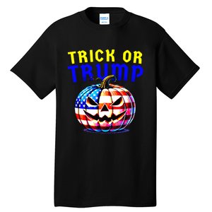 Trick Or Trump Donald Trump 2024 Halloween Pumpkin Tall T-Shirt