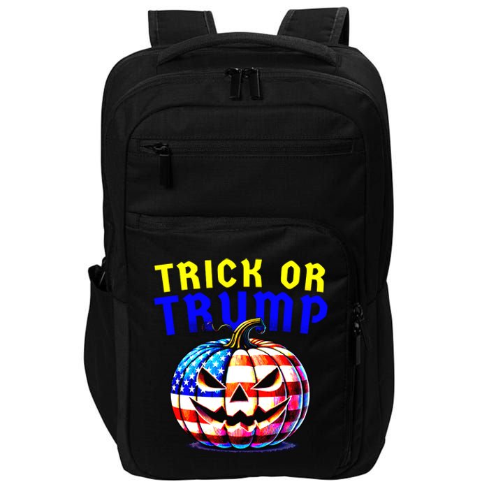 Trick Or Trump Donald Trump 2024 Halloween Pumpkin Impact Tech Backpack