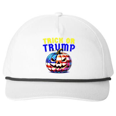 Trick Or Trump Donald Trump 2024 Halloween Pumpkin Snapback Five-Panel Rope Hat