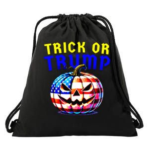 Trick Or Trump Donald Trump 2024 Halloween Pumpkin Drawstring Bag