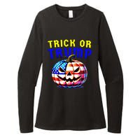 Trick Or Trump Donald Trump 2024 Halloween Pumpkin Womens CVC Long Sleeve Shirt