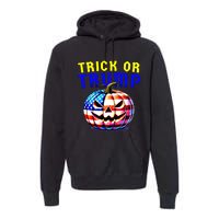 Trick Or Trump Donald Trump 2024 Halloween Pumpkin Premium Hoodie