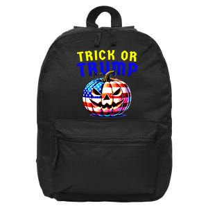 Trick Or Trump Donald Trump 2024 Halloween Pumpkin 16 in Basic Backpack