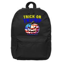 Trick Or Trump Donald Trump 2024 Halloween Pumpkin 16 in Basic Backpack