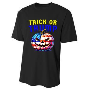 Trick Or Trump Donald Trump 2024 Halloween Pumpkin Performance Sprint T-Shirt