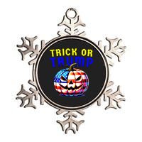 Trick Or Trump Donald Trump 2024 Halloween Pumpkin Metallic Star Ornament