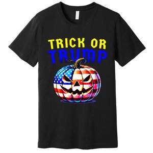 Trick Or Trump Donald Trump 2024 Halloween Pumpkin Premium T-Shirt