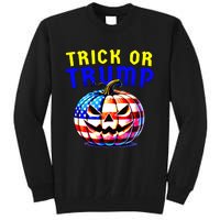 Trick Or Trump Donald Trump 2024 Halloween Pumpkin Tall Sweatshirt