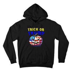 Trick Or Trump Donald Trump 2024 Halloween Pumpkin Tall Hoodie