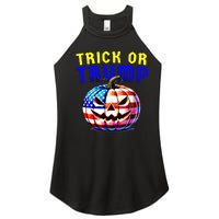 Trick Or Trump Donald Trump 2024 Halloween Pumpkin Women's Perfect Tri Rocker Tank