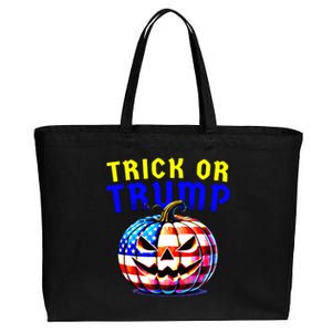 Trick Or Trump Donald Trump 2024 Halloween Pumpkin Cotton Canvas Jumbo Tote