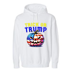 Trick Or Trump Donald Trump 2024 Halloween Pumpkin Garment-Dyed Fleece Hoodie