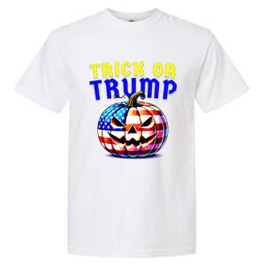 Trick Or Trump Donald Trump 2024 Halloween Pumpkin Garment-Dyed Heavyweight T-Shirt