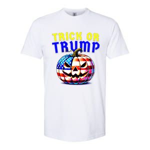 Trick Or Trump Donald Trump 2024 Halloween Pumpkin Softstyle CVC T-Shirt