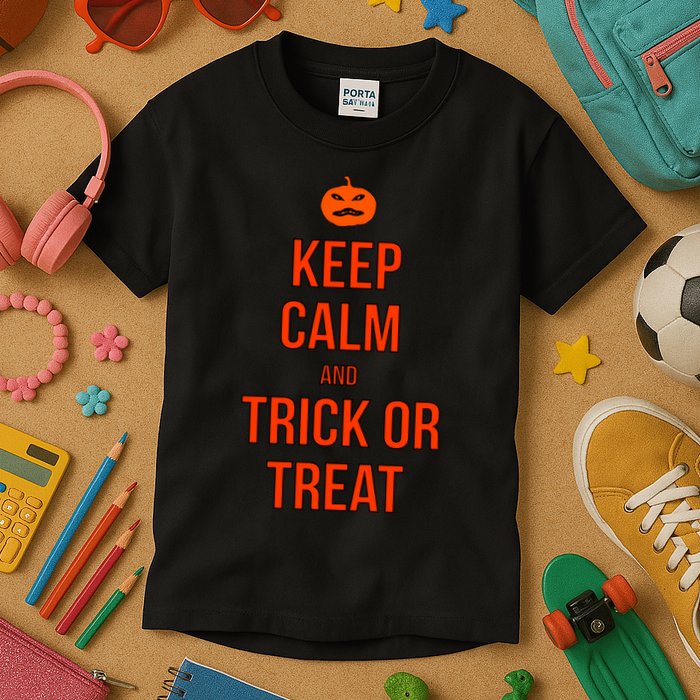 Keep Calm And Trick Or Treat Kids T-Shirt