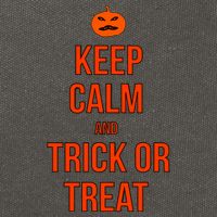 Keep Calm And Trick Or Treat Cotton Canvas Backpack