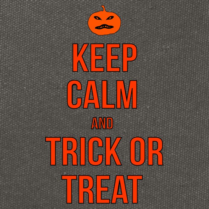 Keep Calm And Trick Or Treat Cotton Canvas Backpack