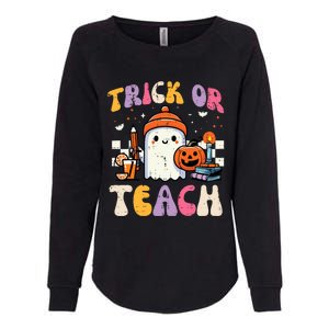 Trick Or Teach Ghost Teacher School Halloween Womens California Wash Sweatshirt