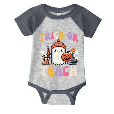 Trick Or Teach Ghost Teacher School Halloween Infant Baby Jersey Bodysuit