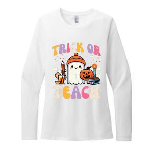 Trick Or Teach Ghost Teacher School Halloween Womens CVC Long Sleeve Shirt