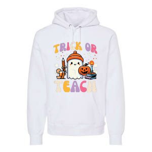 Trick Or Teach Ghost Teacher School Halloween Premium Hoodie