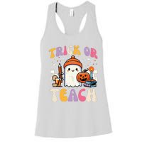 Trick Or Teach Ghost Teacher School Halloween Women's Racerback Tank