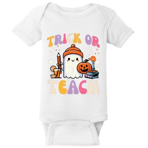 Trick Or Teach Ghost Teacher School Halloween Baby Bodysuit