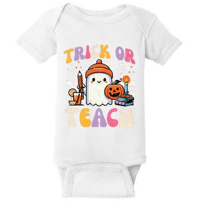 Trick Or Teach Ghost Teacher School Halloween Baby Bodysuit